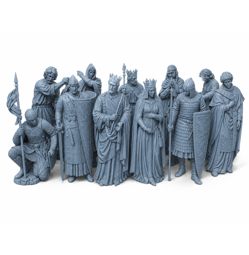 Anglo-Normans 1200 – 11 STL Model Set for 3D Printing