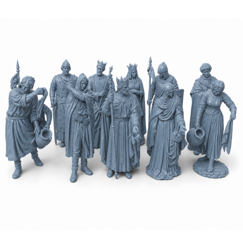 Anglo-Normans 1200 – 11 STL Model Set for 3D Printing