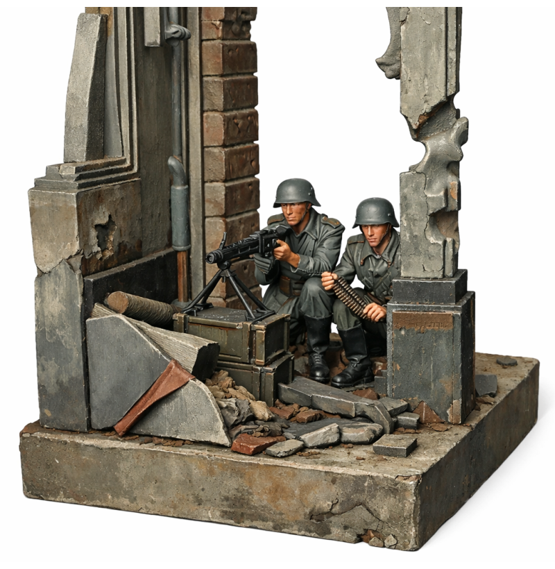 Buy STL File “Last Stand” Diorama — German Machine Gun Crew, World War II