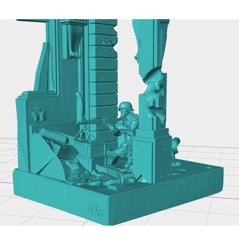 Buy STL File “Last Stand” Diorama — German Machine Gun Crew, World War II
