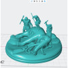STL File “Prey” — Neanderthal Mammoth Hunt Diorama for 3D Printing
