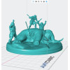 STL File “Prey” — Neanderthal Mammoth Hunt Diorama for 3D Printing