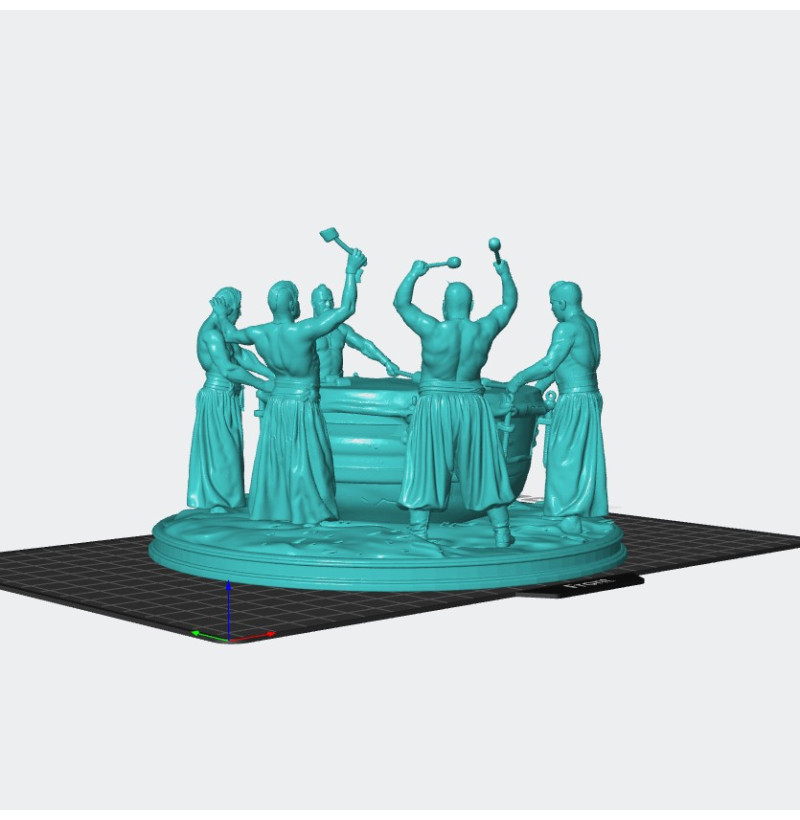 Zaporozhian Cossack War Drum STL File for 3D Printing