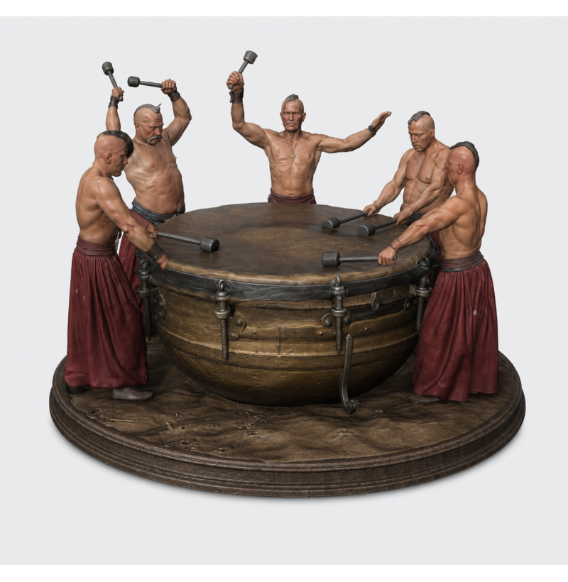 Zaporozhian Cossack War Drum STL File for 3D Printing