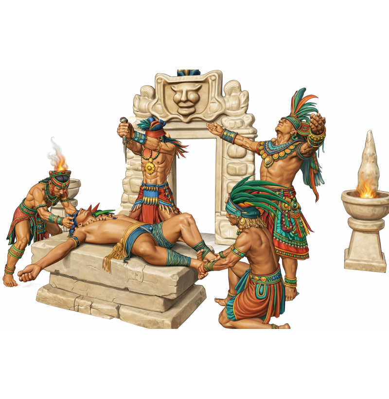 Buy Mayan Sacrificial Ritual STL Diorama | 3D Print