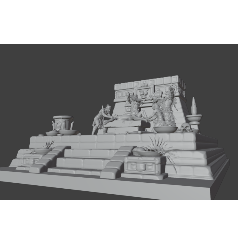 Buy Mayan Sacrificial Ritual STL Diorama | 3D Print