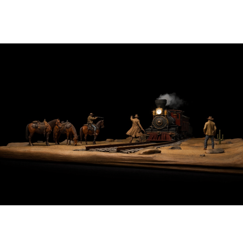 Buy Wild West Train Robbery Diorama STL for 3D Printing