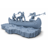 The Chase — Native American Warriors in a Canoe | STL Diorama for 3D Printing