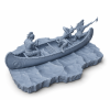 The Chase — Native American Warriors in a Canoe | STL Diorama for 3D Printing