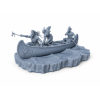 The Chase — Native American Warriors in a Canoe | STL Diorama for 3D Printing