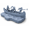 The Chase — Native American Warriors in a Canoe | STL Diorama for 3D Printing