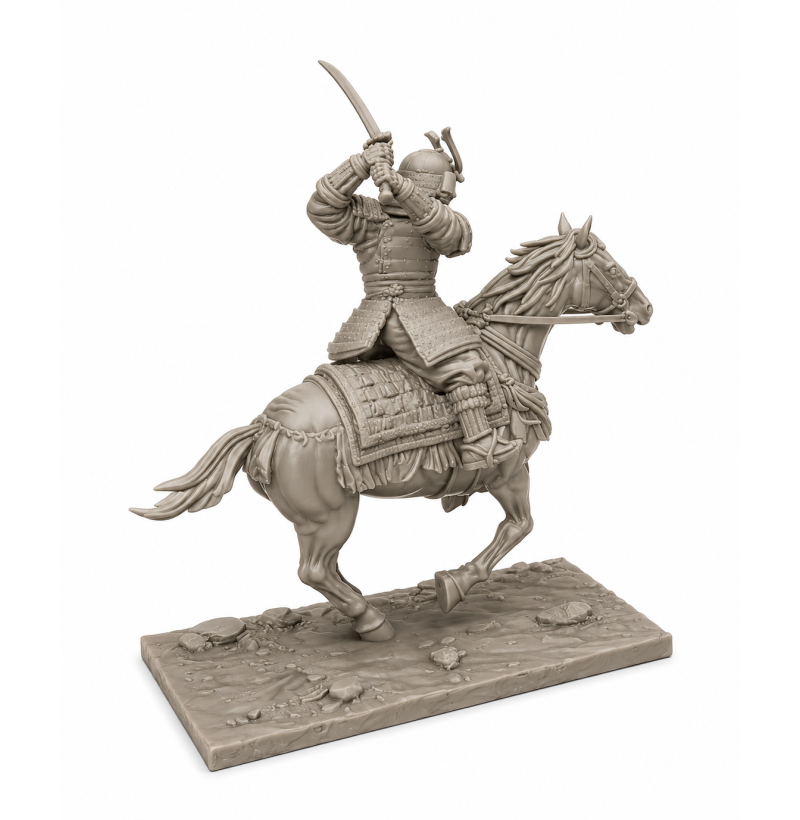 Samurai on Horse STL File for 3D Printing