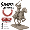 Samurai on Horse STL File for 3D Printing