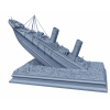 Sinking of the Titanic STL Diorama for 3D Printing