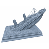 Sinking of the Titanic STL Diorama for 3D Printing