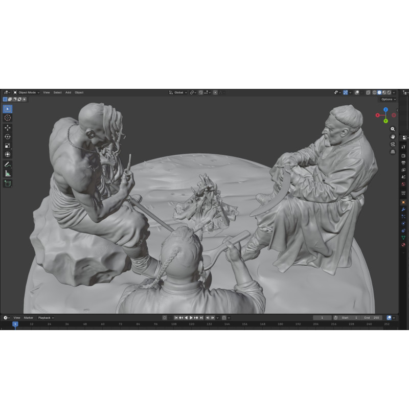 Zaporizhian Cossacks by the Campfire – Historical Diorama STL Files