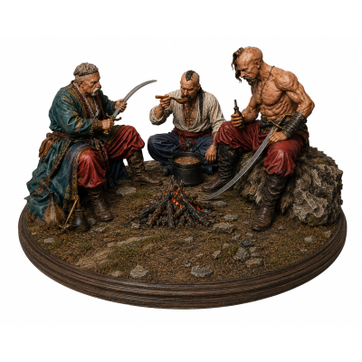 Zaporizhian Cossacks by the Campfire – STL Files for 3D Printing