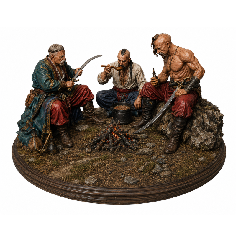 Zaporizhian Cossacks by the Campfire – Historical Diorama STL Files