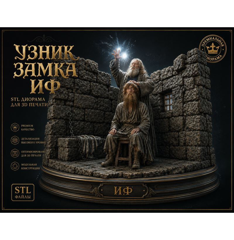 Prisoner of Château d’If | 3D Printable Diorama STL