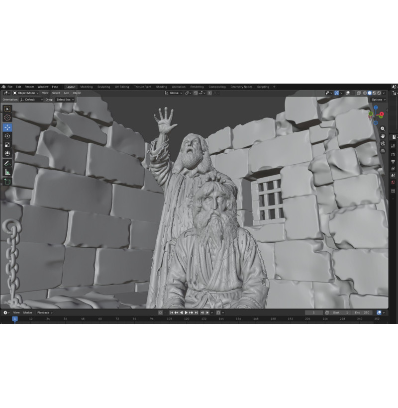 Prisoner of Château d’If | 3D Printable Diorama STL