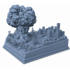 "Between Before and After" Diorama – Post-Apocalyptic City STL File for 3D Printing