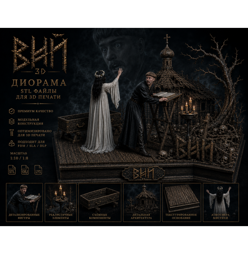 Viy STL Diorama for 3D Printing