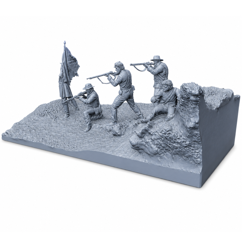 American Civil War Battle Diorama STL File for 3D Printing