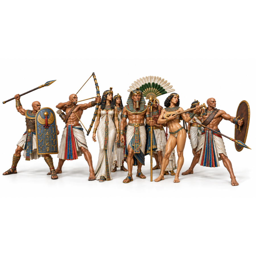 Ancient Egyptians — Collectible Set | 12 STL Files for 3D Printing