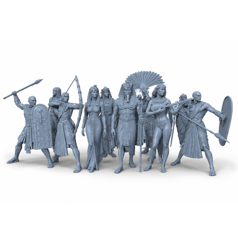 Ancient Egyptians — Collectible Set | 12 STL Files for 3D Printing