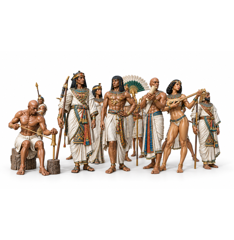 Ancient Egyptians — Collectible Set | 12 STL Files for 3D Printing