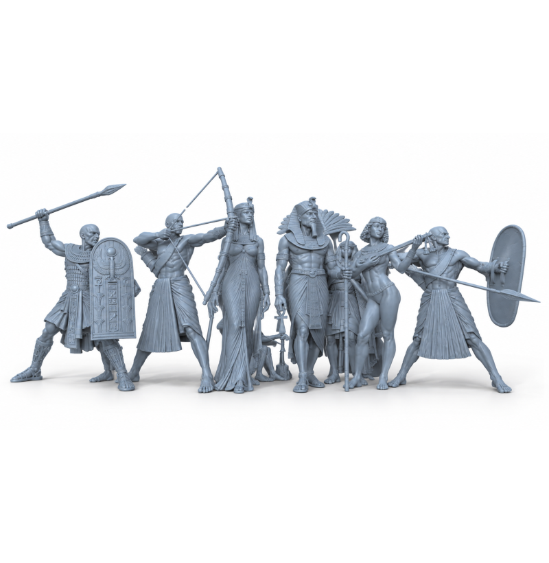 Ancient Egyptians — Collectible Set | 12 STL Files for 3D Printing