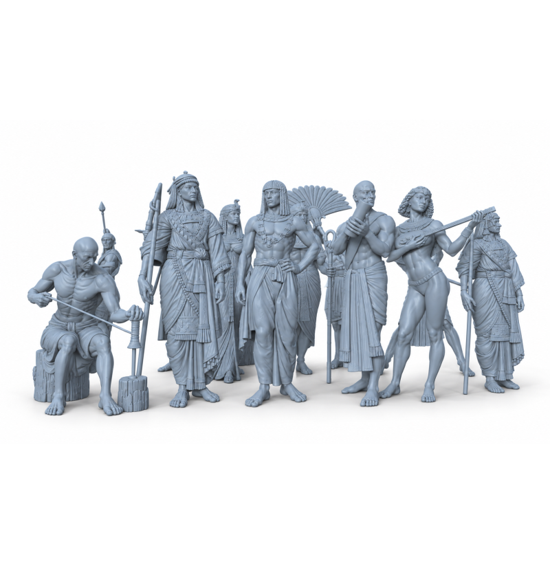 Ancient Egyptians — Collectible Set | 12 STL Files for 3D Printing
