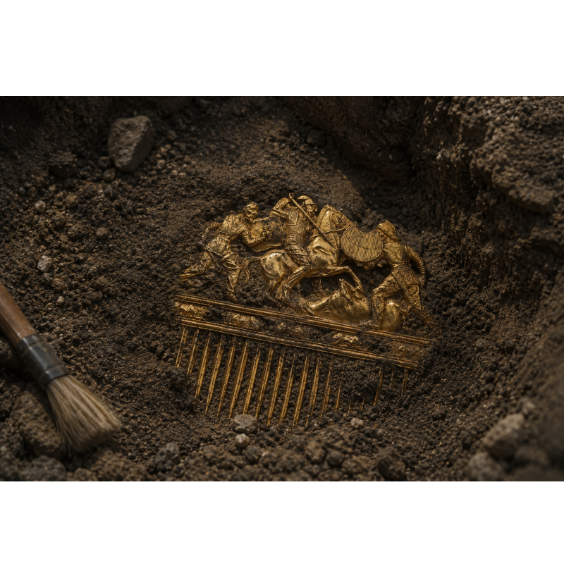 Golden Comb from the Solokha Kurgan — Scythian Masterpiece, 4th Century BC | STL for 3D Printing