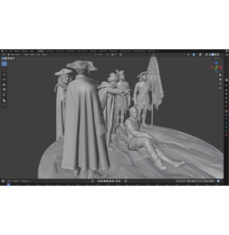 After the Battle of Poltava — Charles XII and Ivan Mazepa Diorama STL Files for 3D Printing