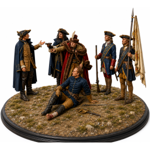 After the Battle of Poltava — Charles XII and Ivan Mazepa Diorama STL Files for 3D Printing