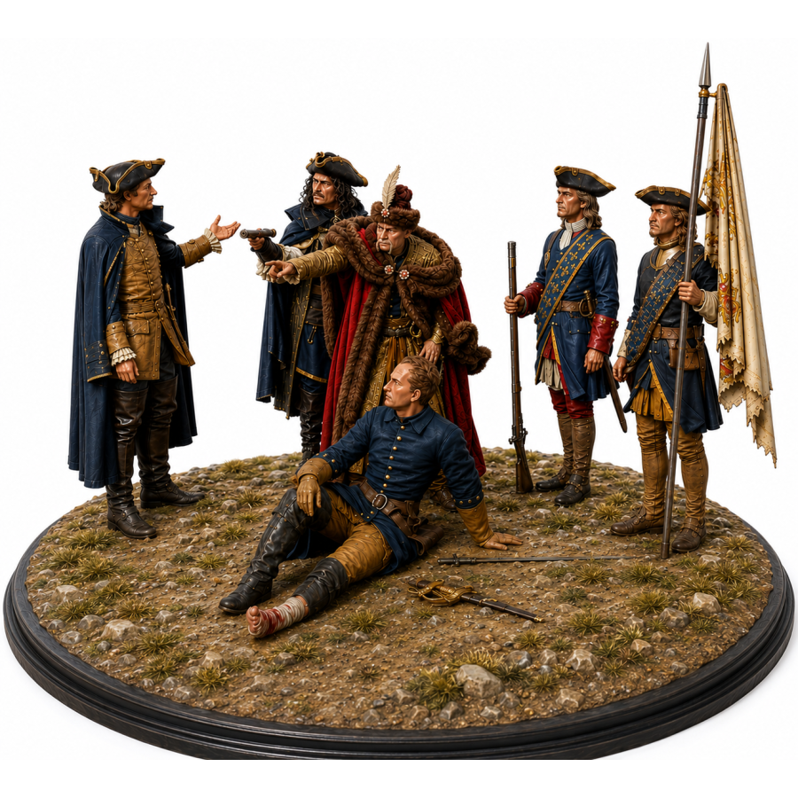 After the Battle of Poltava — Charles XII and Ivan Mazepa Diorama STL Files for 3D Printing After the Battle of Poltava — Charles XII and Ivan Mazepa Diorama STL Files for 3D Printing