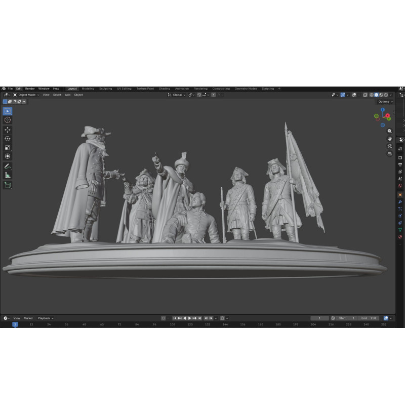 After the Battle of Poltava — Charles XII and Ivan Mazepa Diorama STL Files for 3D Printing