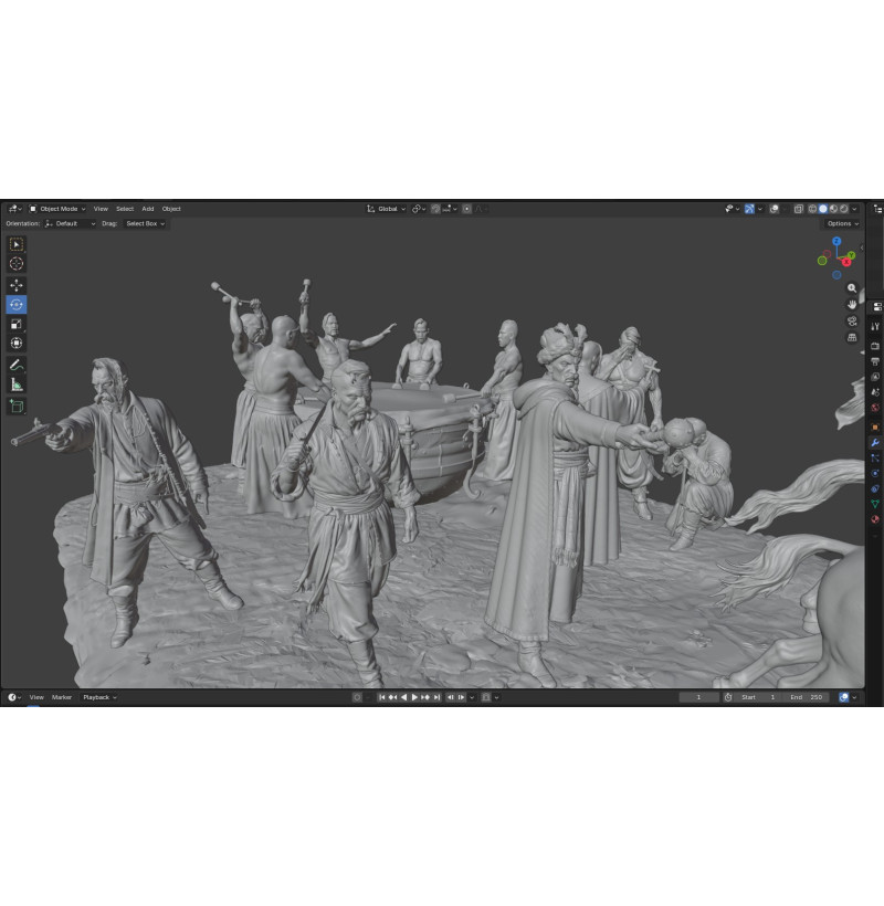"On the Eve of Battle" Diorama – Zaporozhian Cossacks STL Files for 3D Printing