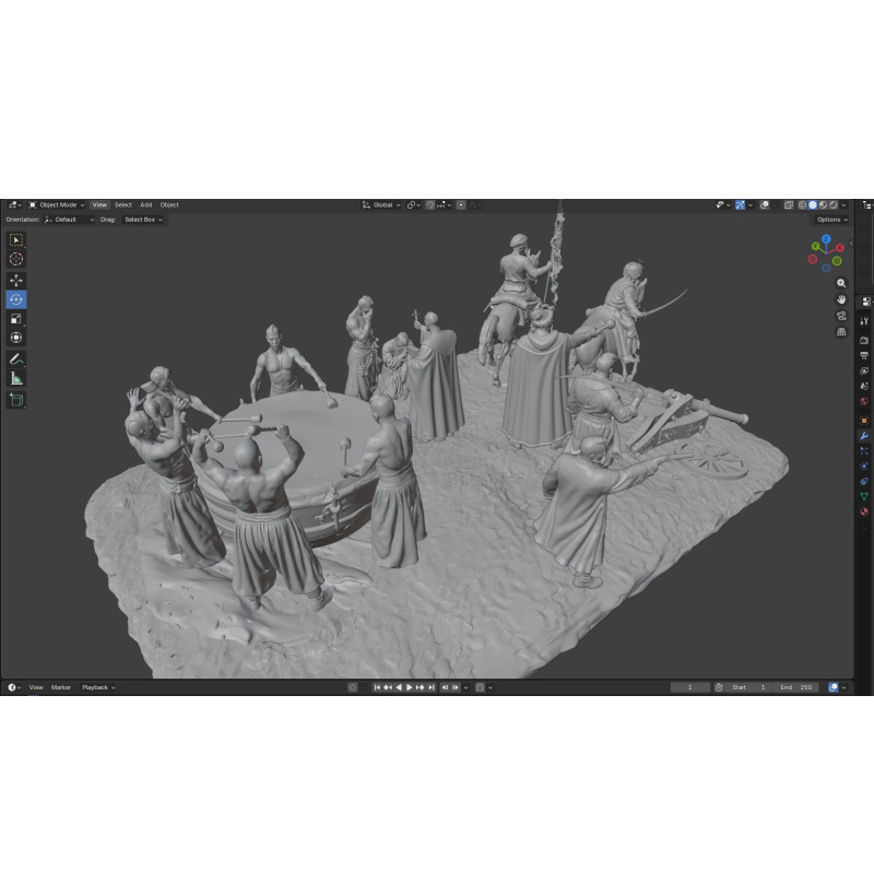 "On the Eve of Battle" Diorama – Zaporozhian Cossacks STL Files for 3D Printing