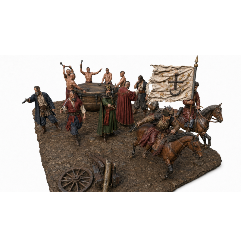 "On the Eve of Battle" Diorama – Zaporozhian Cossacks STL Files for 3D Printing