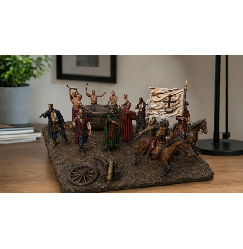 "On the Eve of Battle" Diorama – Zaporozhian Cossacks STL Files for 3D Printing