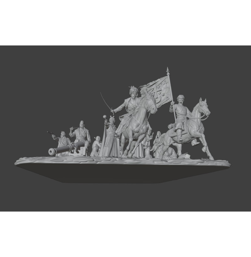 "On the Eve of Battle" Diorama – Zaporozhian Cossacks STL Files for 3D Printing
