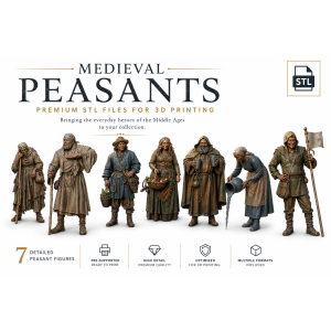 Medieval Peasants Set – STL Files for 3D Printing
