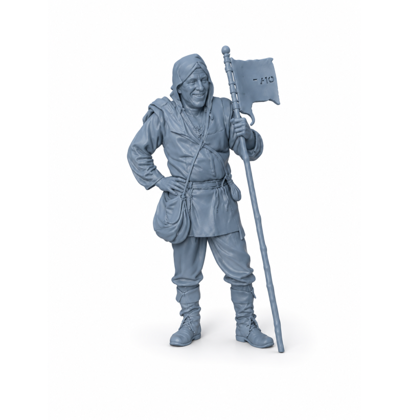 Medieval Peasants Set – 7 Historical STL Miniatures for 3D Printing
