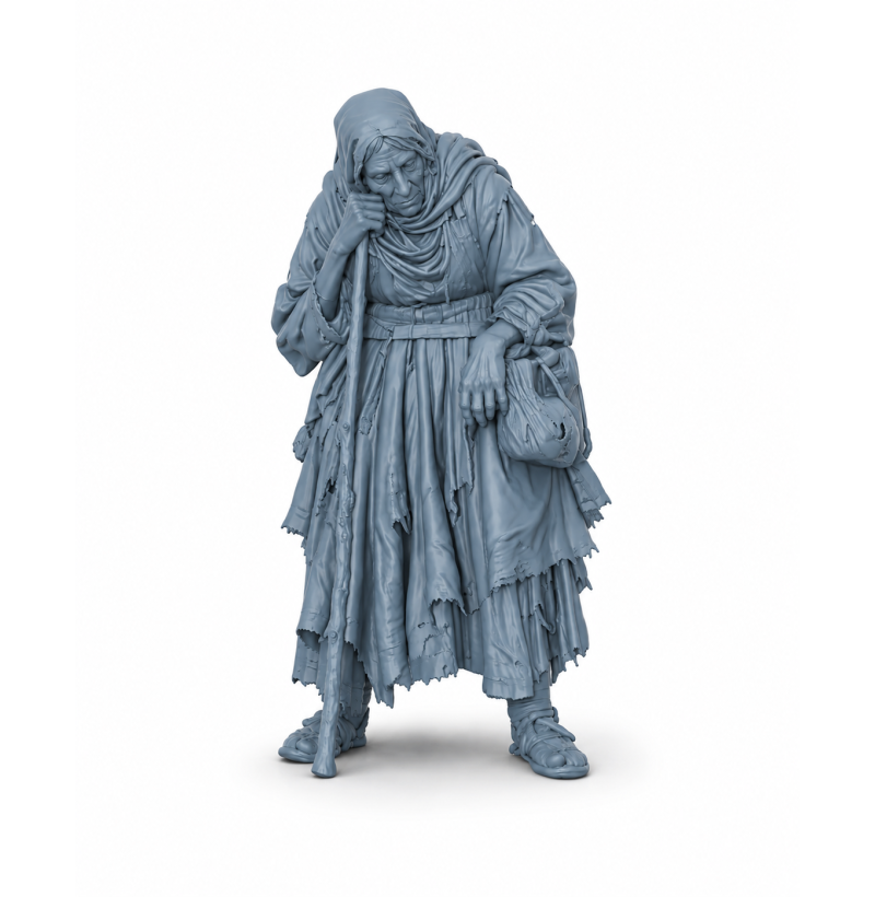 Medieval Peasants Set – 7 Historical STL Miniatures for 3D Printing