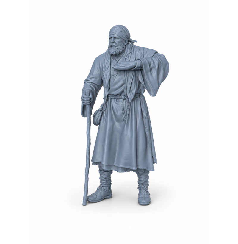 Medieval Peasants Set – 7 Historical STL Miniatures for 3D Printing