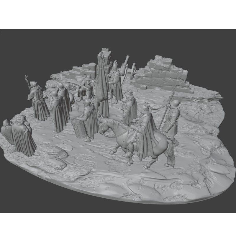 The Last Hope of the Besieged Diorama – STL Files for 3D Printing