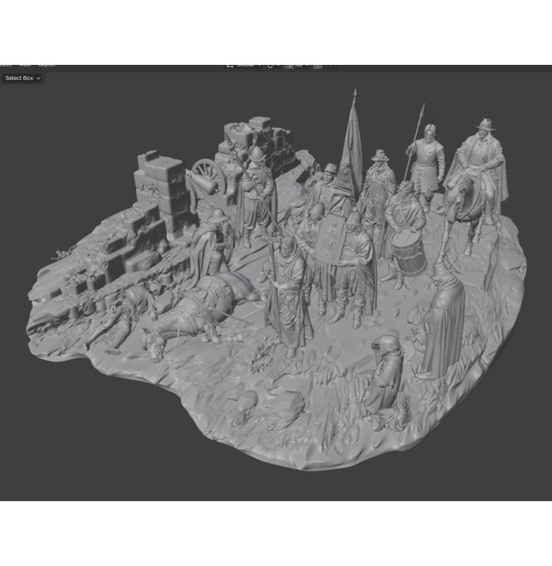 The Last Hope of the Besieged Diorama – STL Files for 3D Printing