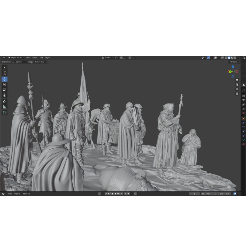 The Last Hope of the Besieged Diorama – STL Files for 3D Printing