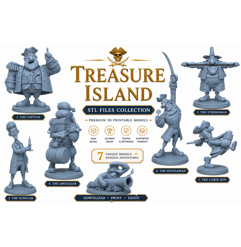 Treasure Island STL Pirate Miniatures Collection